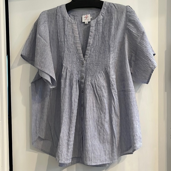 Ralph Lauren BLAKE long sleeve button-down striped shirt, men's size L cotton pink type Vintage Second Hand